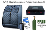 Home Portable Ozone Therapy Steam Sauna includes Alpha-X Ozone Generator with TESLA Technologyâ„¢