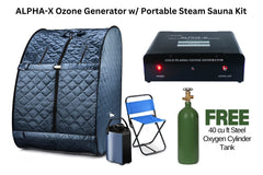 Home Portable Ozone Therapy Steam Sauna includes Alpha-X Ozone Generator with TESLA Technology™